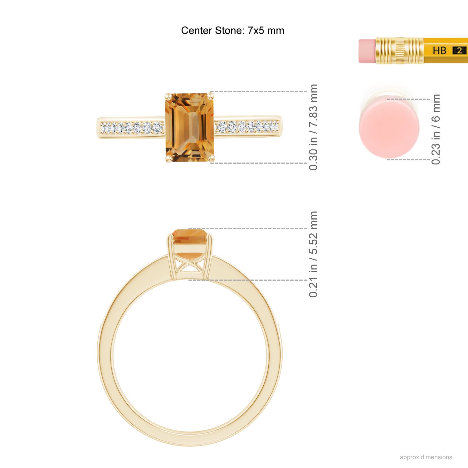 A - Citrine / 1.18 CT / 14 KT Yellow Gold