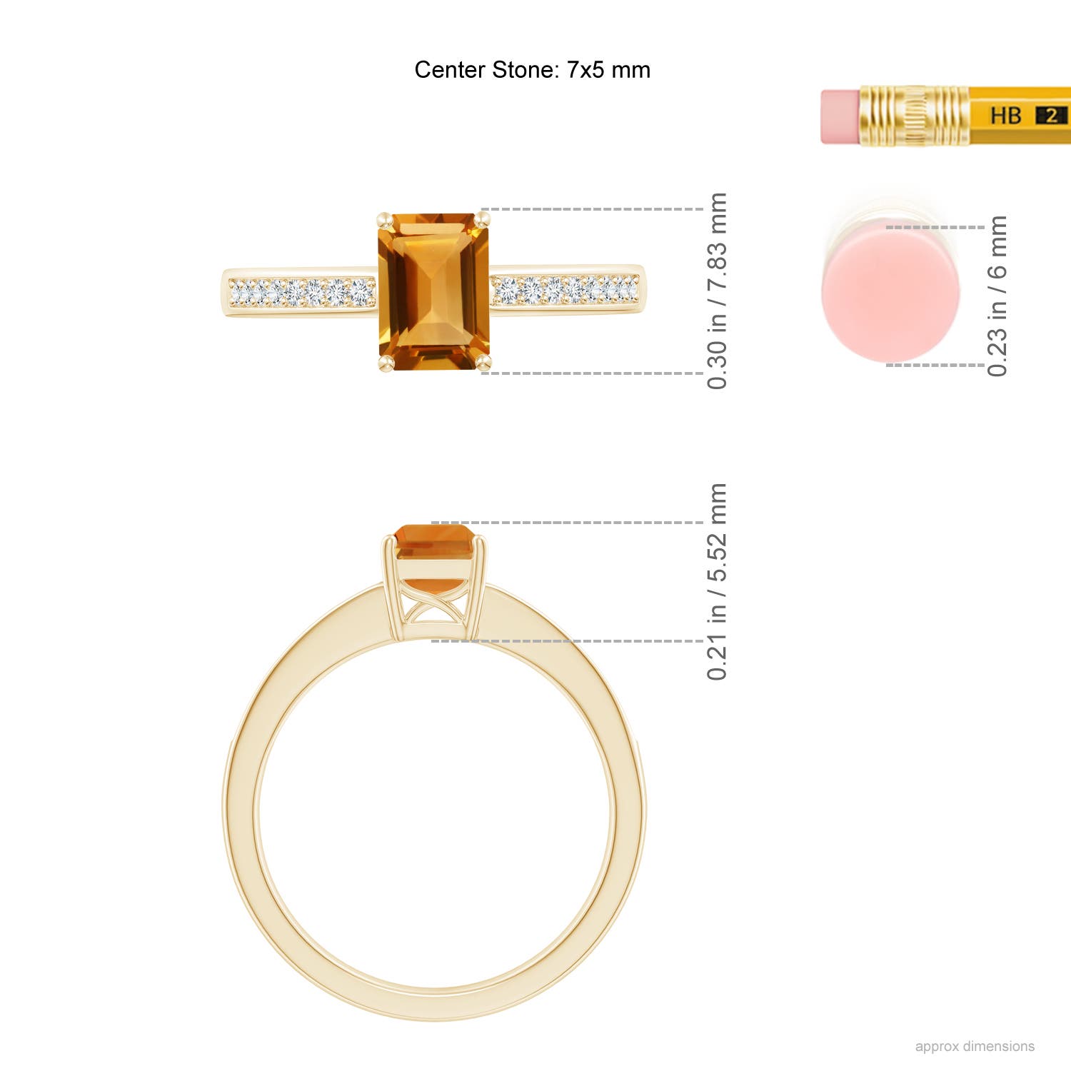 AA - Citrine / 1.18 CT / 14 KT Yellow Gold