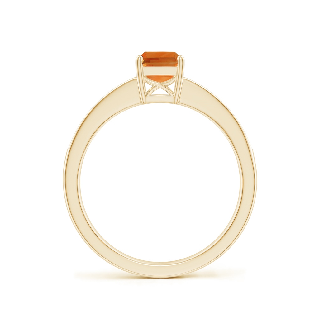 7x5mm AAA Octagonal Citrine Cocktail Ring with Diamonds in Yellow Gold - side_1