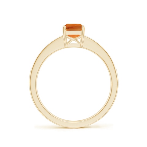 7x5mm AAA Octagonal Citrine Cocktail Ring with Diamonds in Yellow Gold - side 2