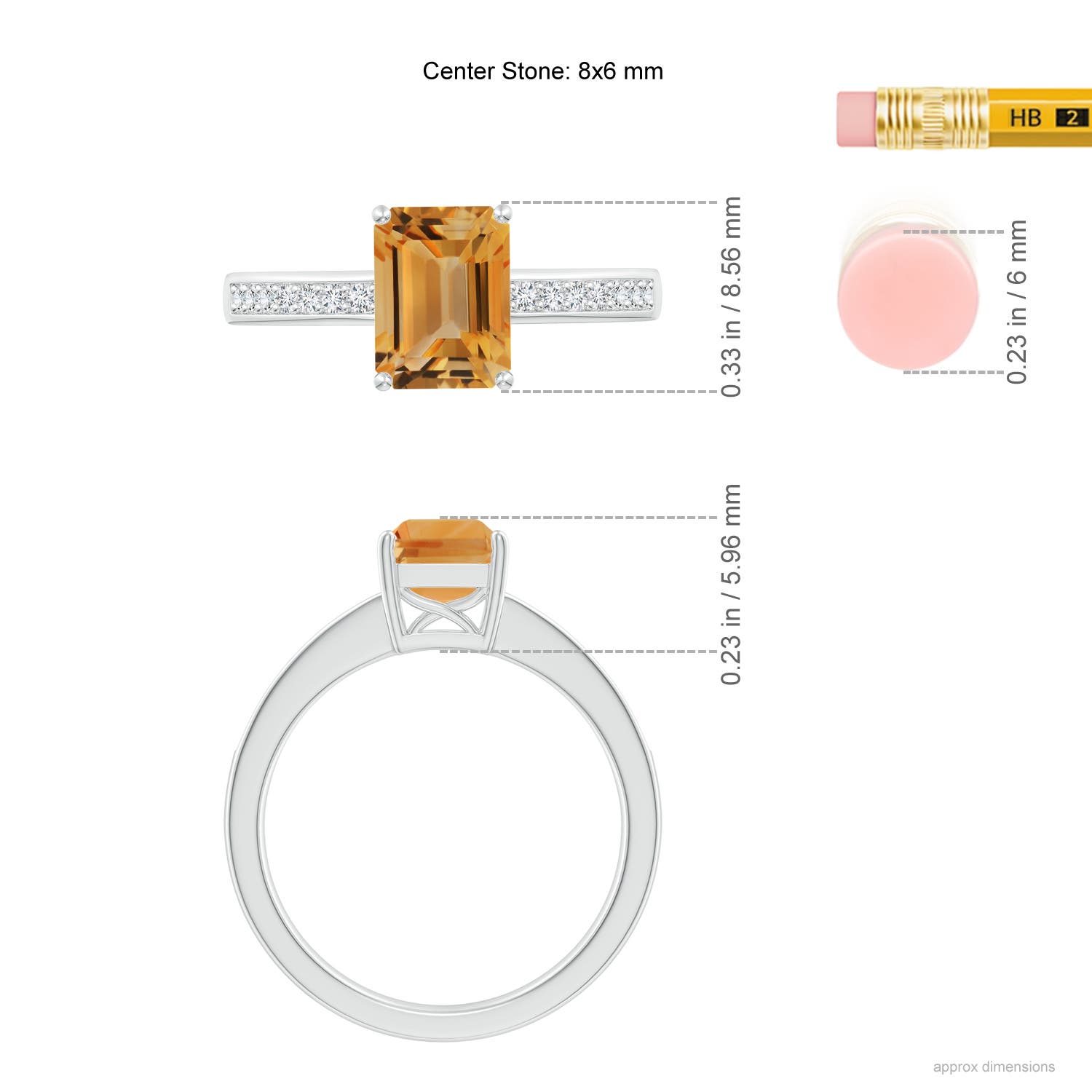 A - Citrine / 1.64 CT / 14 KT White Gold