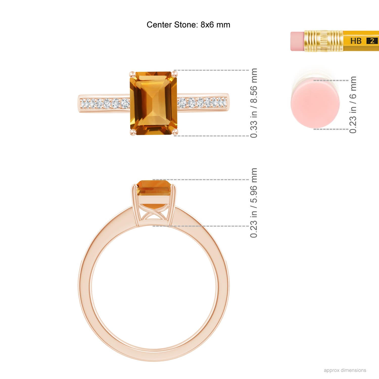 AA - Citrine / 1.64 CT / 14 KT Rose Gold