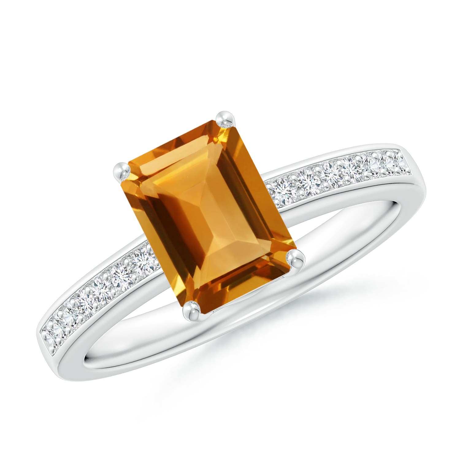 AA - Citrine / 1.64 CT / 14 KT White Gold