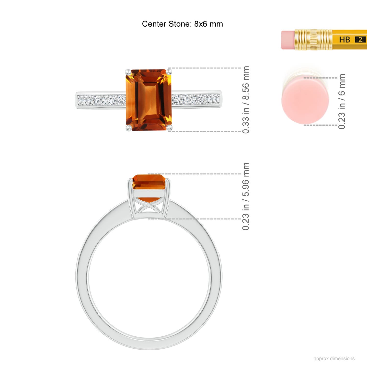 AAAA - Citrine / 1.64 CT / 14 KT White Gold