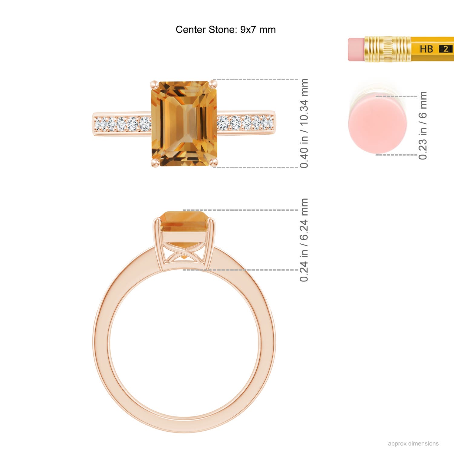 A - Citrine / 2.24 CT / 14 KT Rose Gold