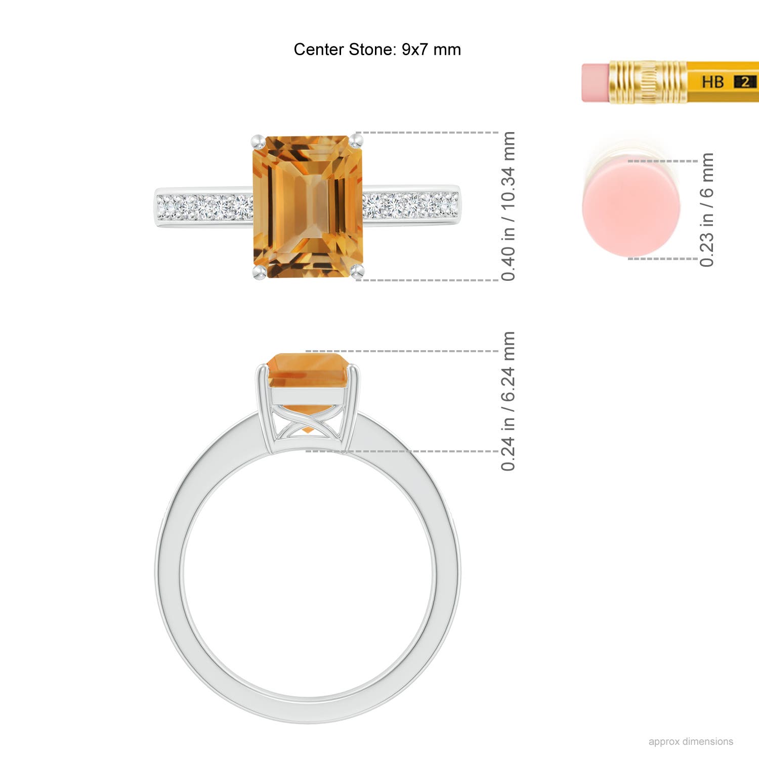 A - Citrine / 2.24 CT / 14 KT White Gold