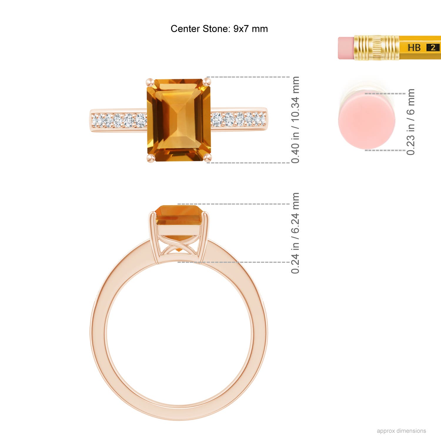 AA - Citrine / 2.24 CT / 14 KT Rose Gold