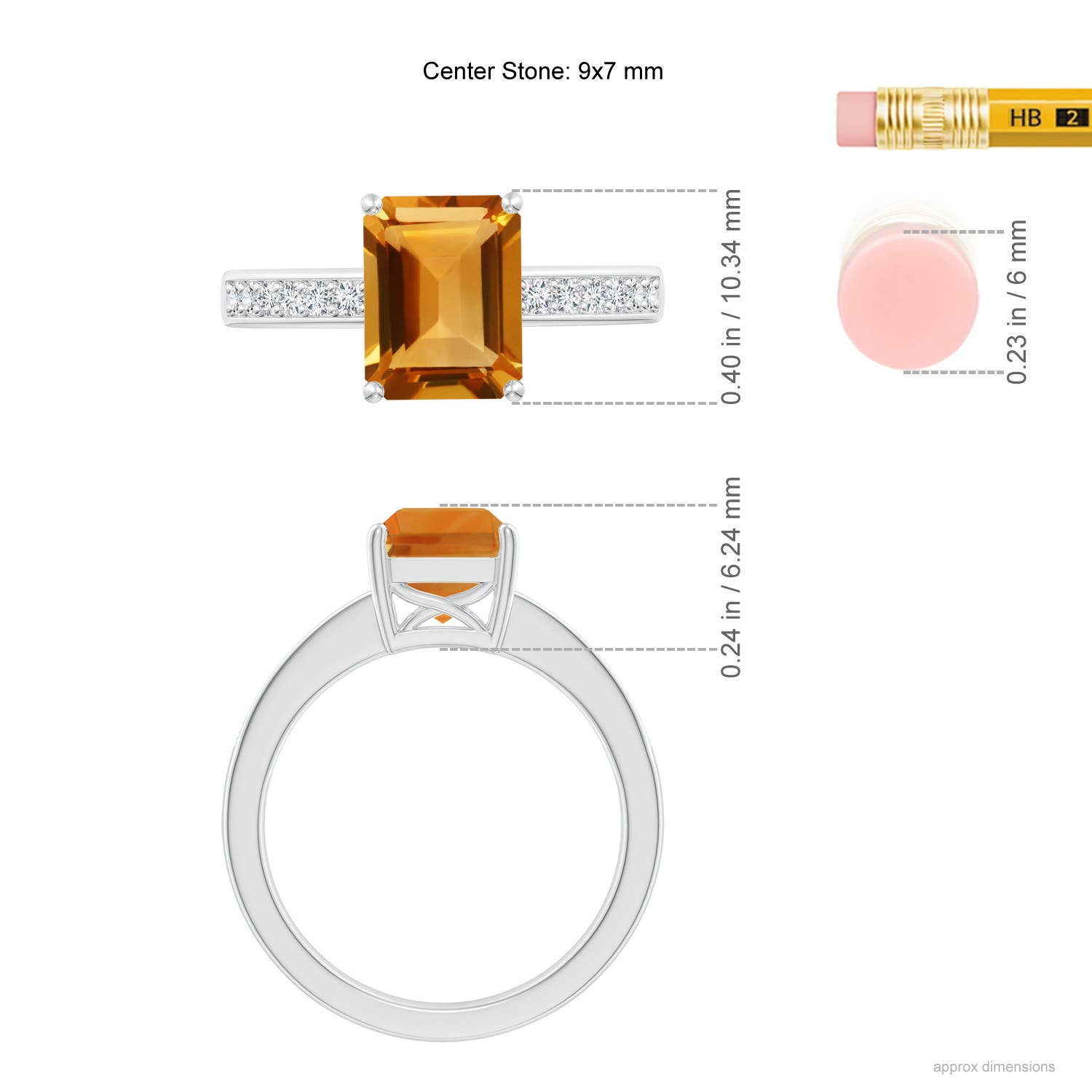 AA - Citrine / 2.24 CT / 14 KT White Gold