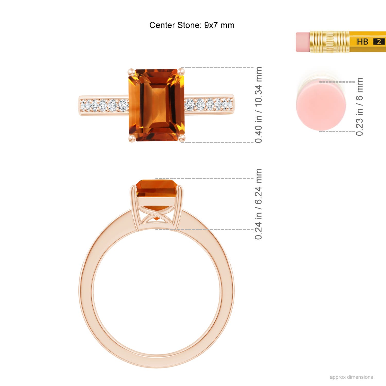 AAAA - Citrine / 2.24 CT / 14 KT Rose Gold