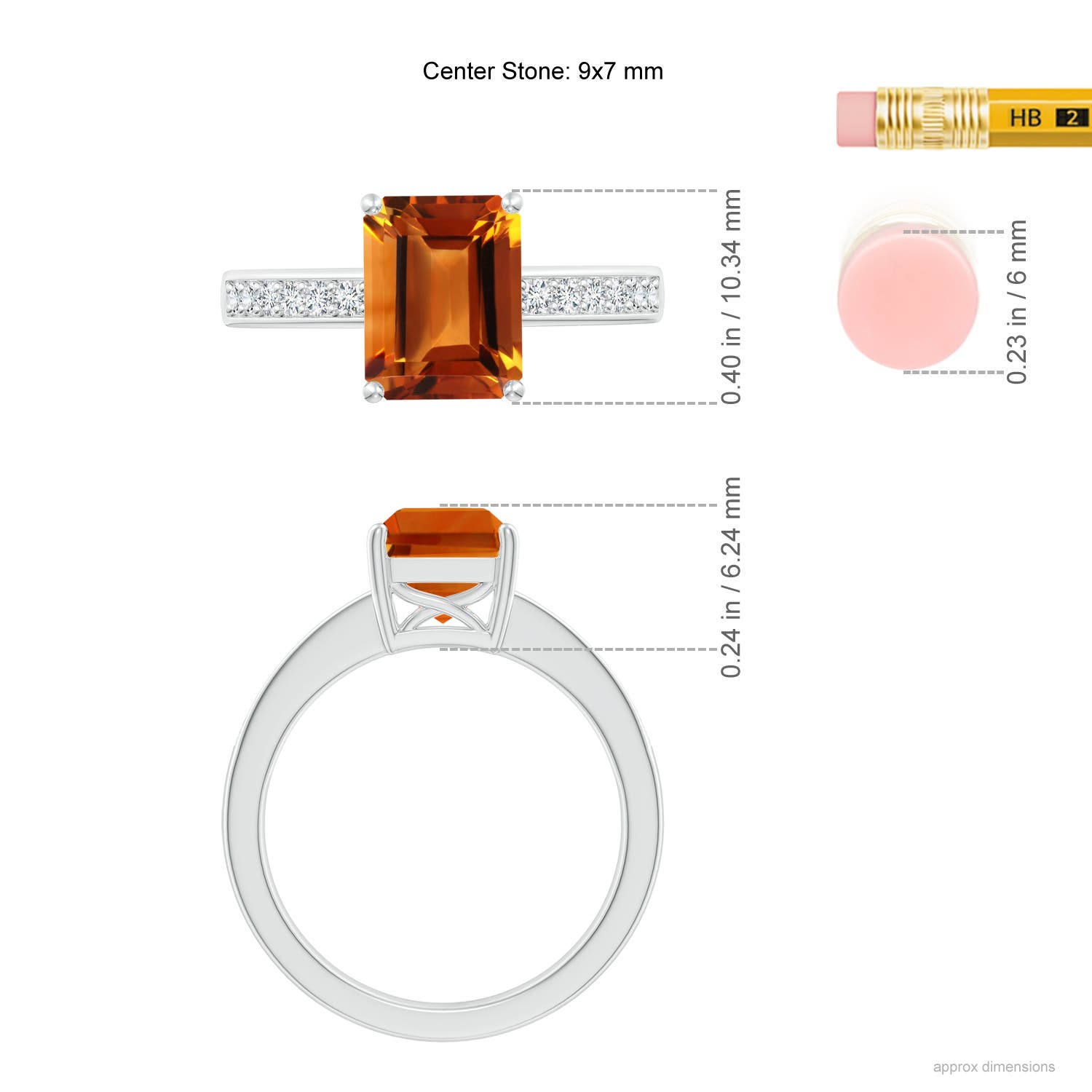 AAAA - Citrine / 2.24 CT / 14 KT White Gold