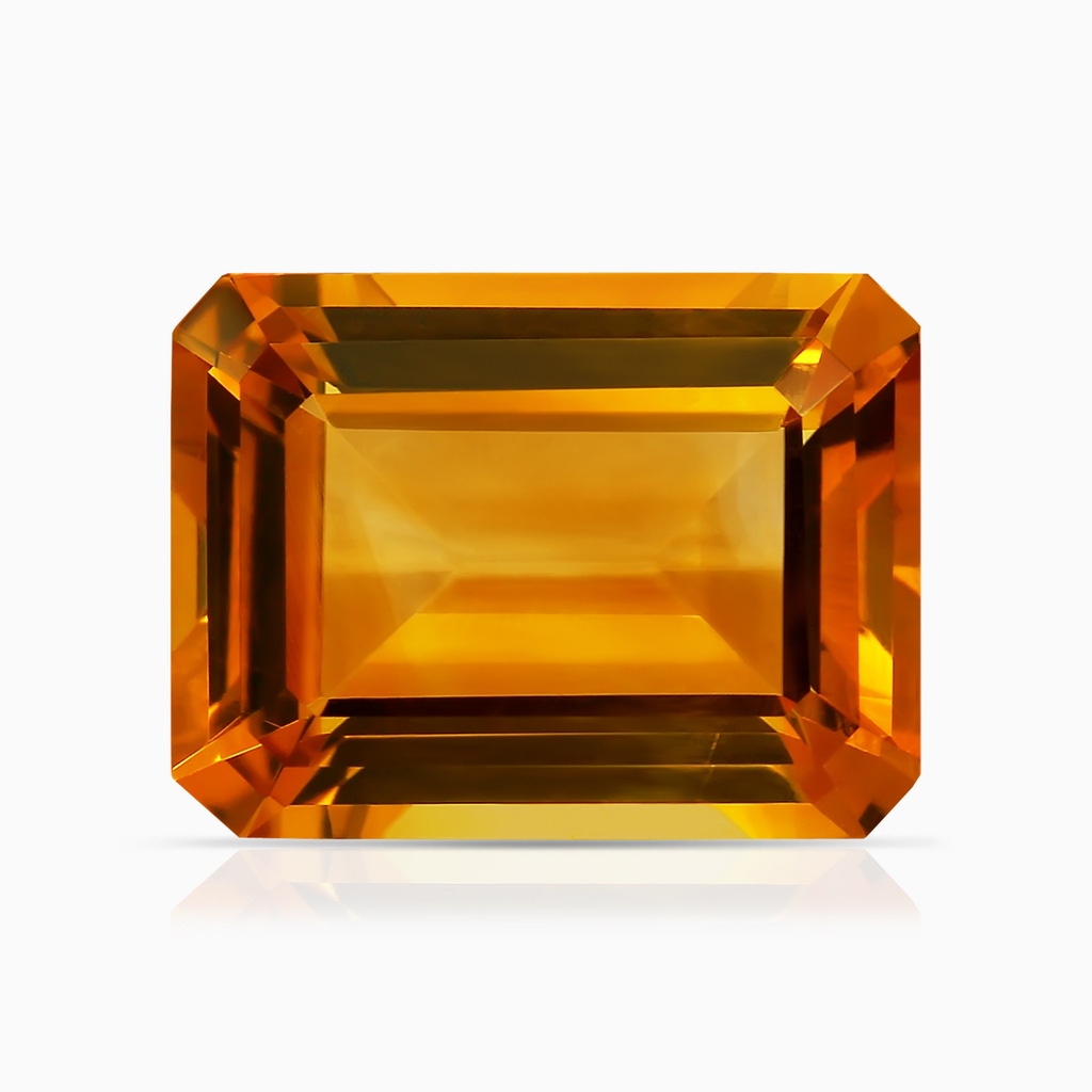 12.14x9.12x5.42mm AAAA GIA Certified Emerald Cut CItrine Cocktail Ring with Diamonds in 18K White Gold Side 599