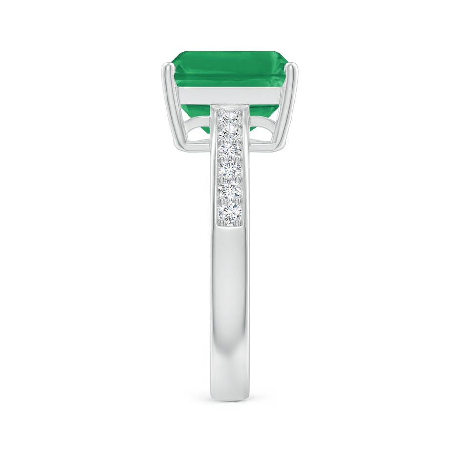 10x8mm A Octagonal Emerald Cocktail Ring with Diamonds in White Gold side 299