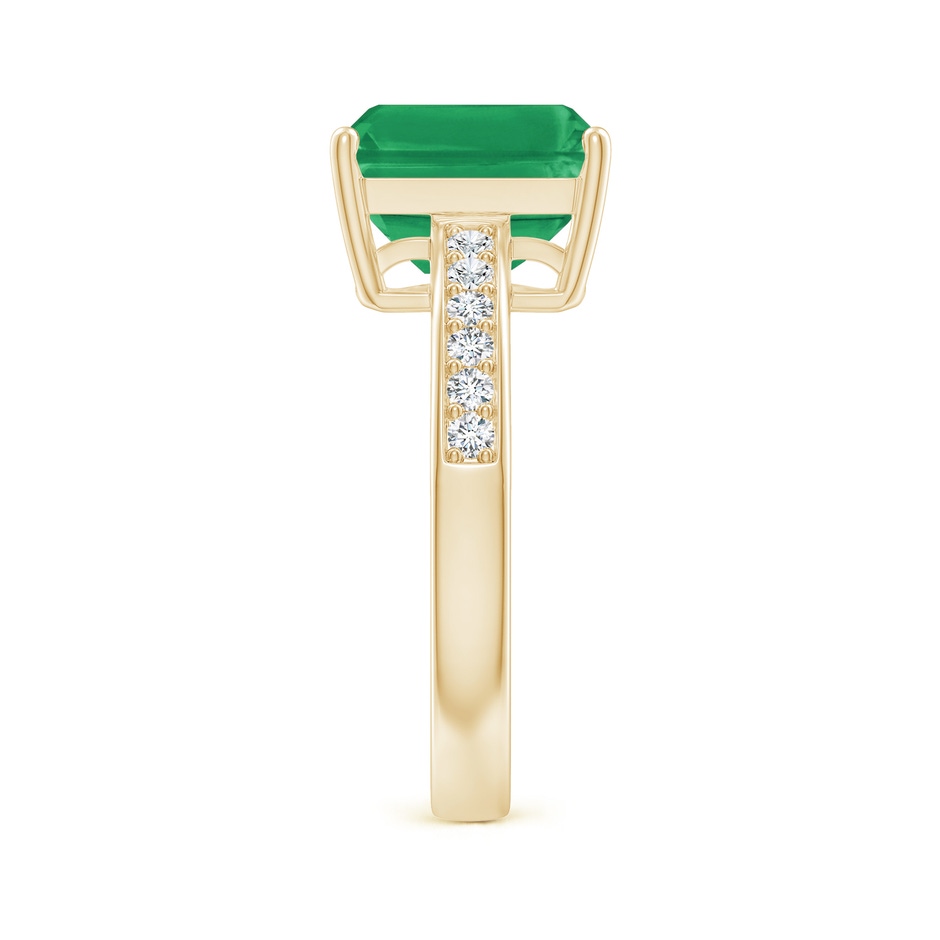 10x8mm A Octagonal Emerald Cocktail Ring with Diamonds in Yellow Gold side 299