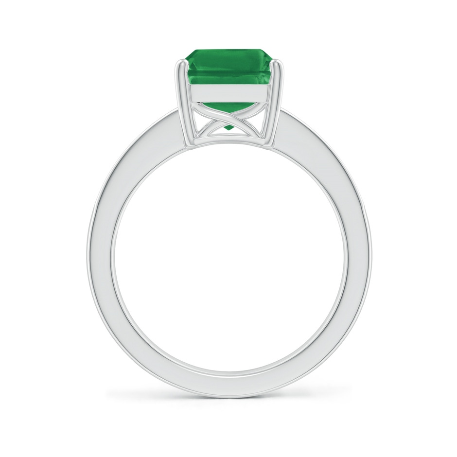 10x8mm AA Octagonal Emerald Cocktail Ring with Diamonds in P950 Platinum side 199