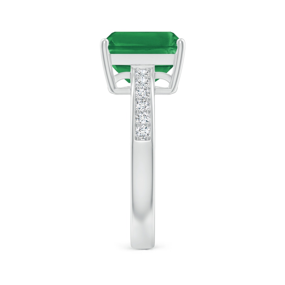 10x8mm AA Octagonal Emerald Cocktail Ring with Diamonds in P950 Platinum side 299