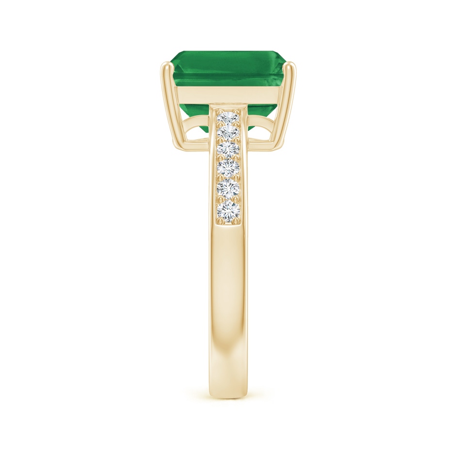 10x8mm AA Octagonal Emerald Cocktail Ring with Diamonds in Yellow Gold side 299