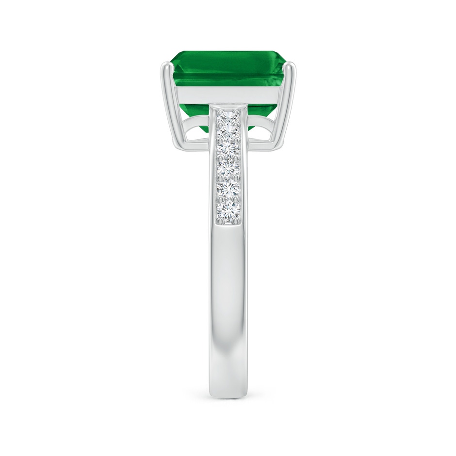 10x8mm AAA Octagonal Emerald Cocktail Ring with Diamonds in P950 Platinum side 299