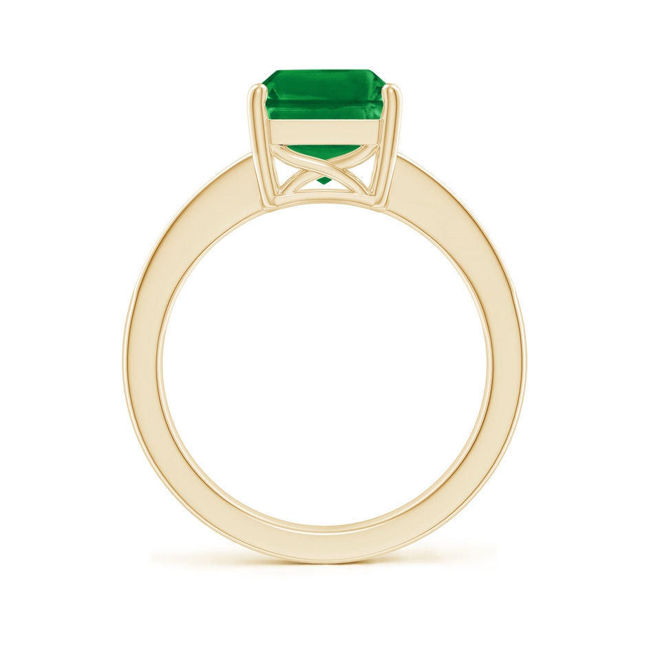 10x8mm AAA Octagonal Emerald Cocktail Ring with Diamonds in Yellow Gold side 199