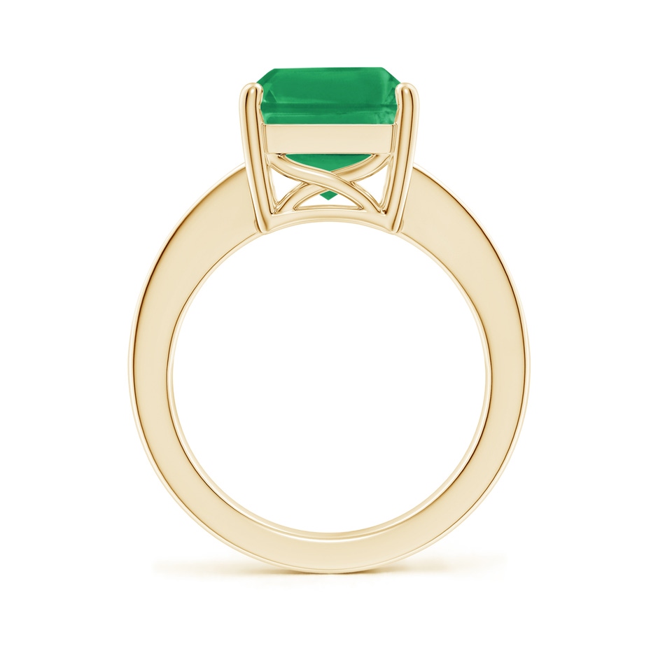 12x10mm A Octagonal Emerald Cocktail Ring with Diamonds in Yellow Gold side 199