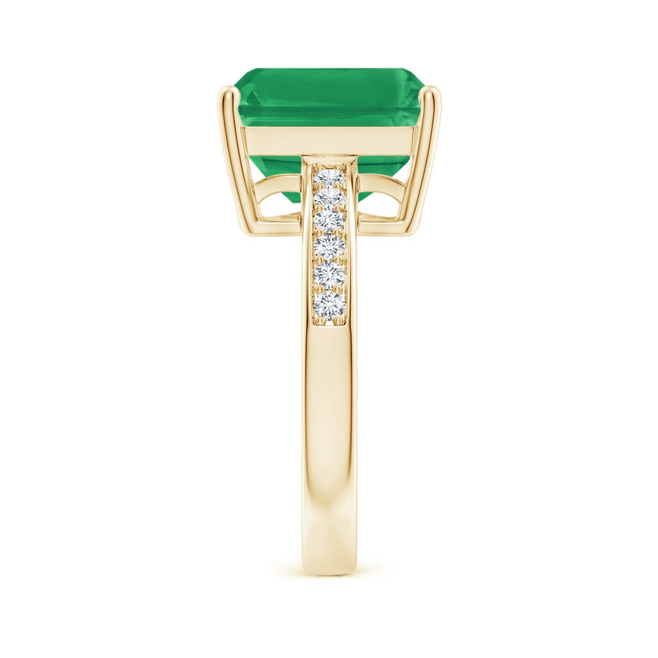 12x10mm A Octagonal Emerald Cocktail Ring with Diamonds in Yellow Gold side 299
