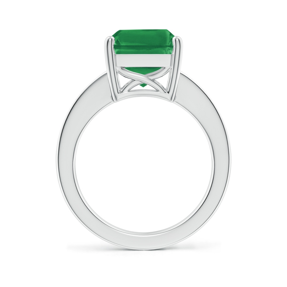 12x10mm AA Octagonal Emerald Cocktail Ring with Diamonds in White Gold side 199