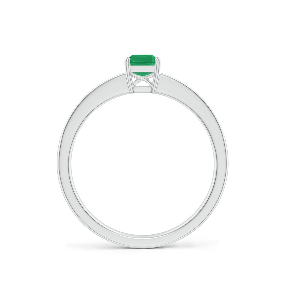 6x4mm A Octagonal Emerald Cocktail Ring with Diamonds in P950 Platinum side 199