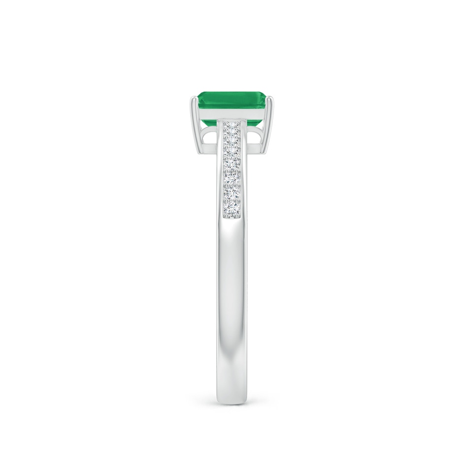6x4mm A Octagonal Emerald Cocktail Ring with Diamonds in P950 Platinum side 299