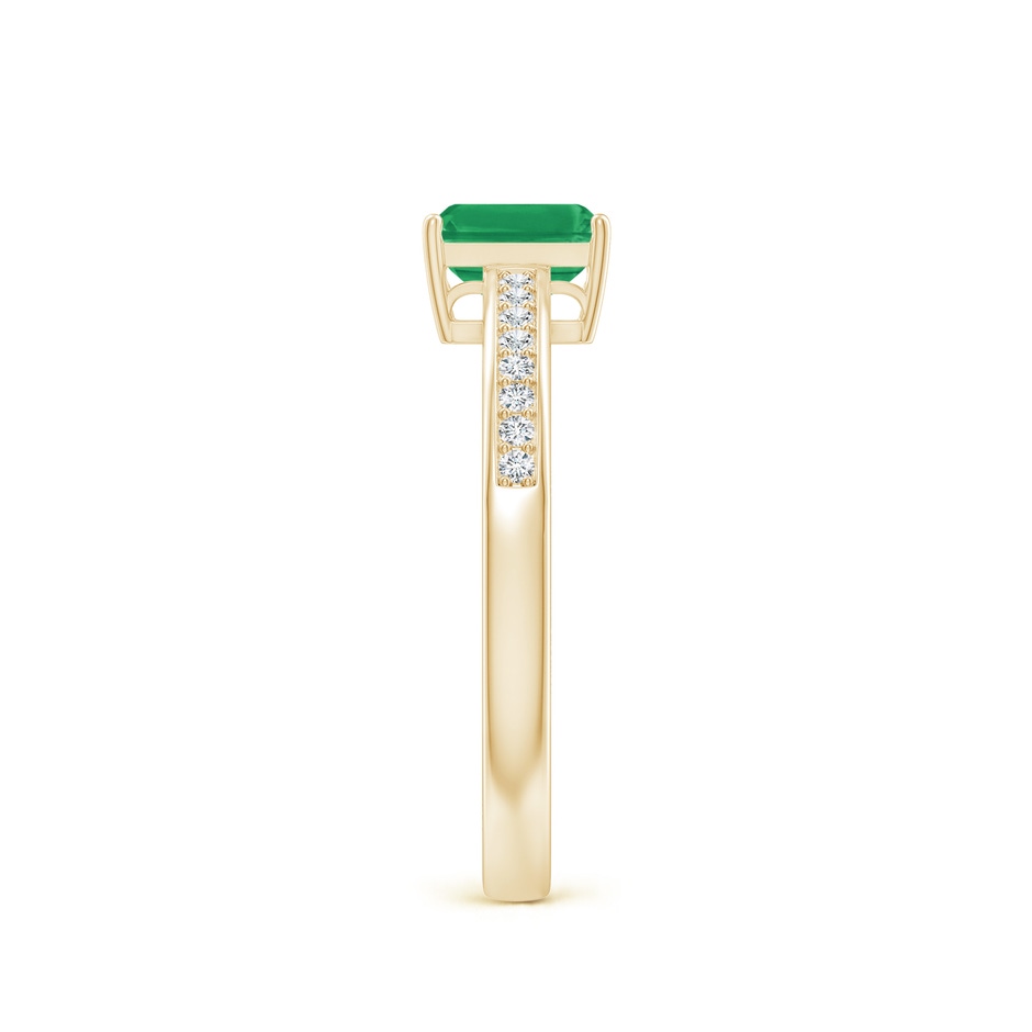 6x4mm A Octagonal Emerald Cocktail Ring with Diamonds in Yellow Gold side 299