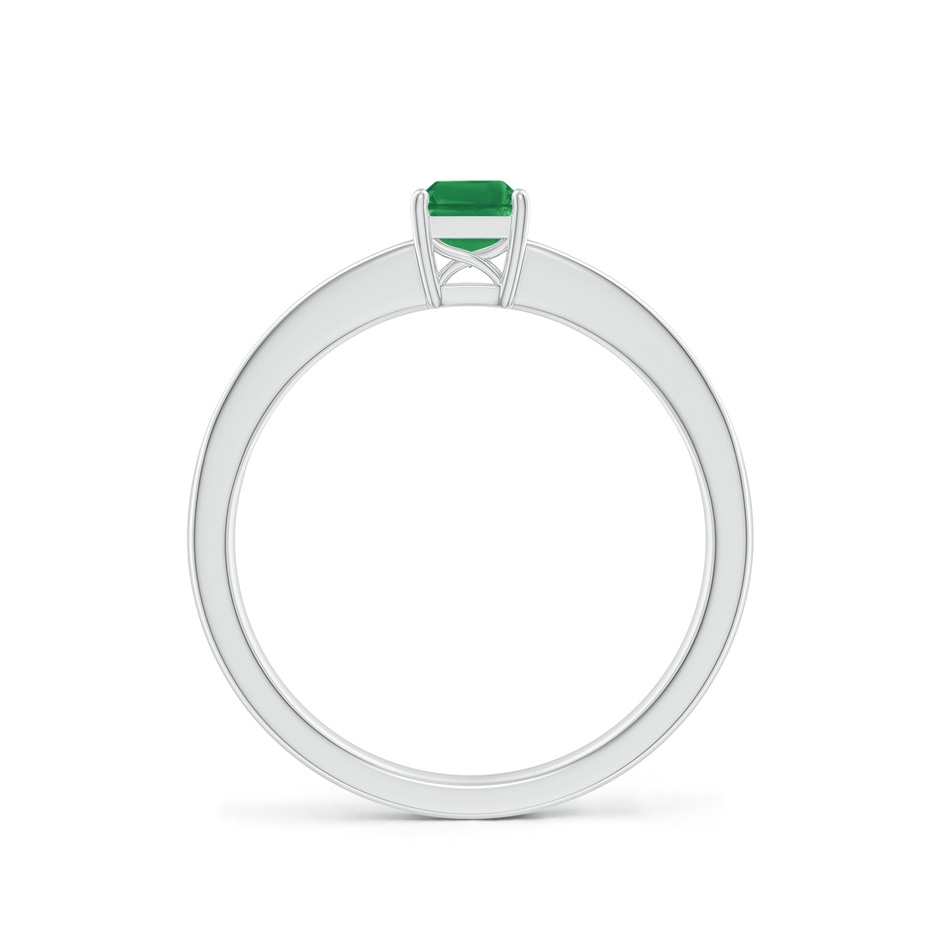 6x4mm AA Octagonal Emerald Cocktail Ring with Diamonds in P950 Platinum side 199
