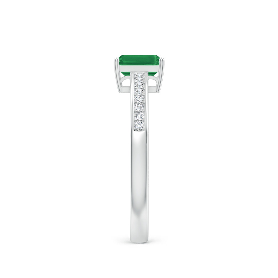 6x4mm AA Octagonal Emerald Cocktail Ring with Diamonds in P950 Platinum side 299