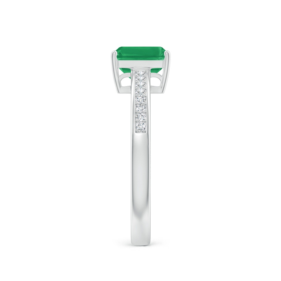7x5mm A Octagonal Emerald Cocktail Ring with Diamonds in P950 Platinum side 299