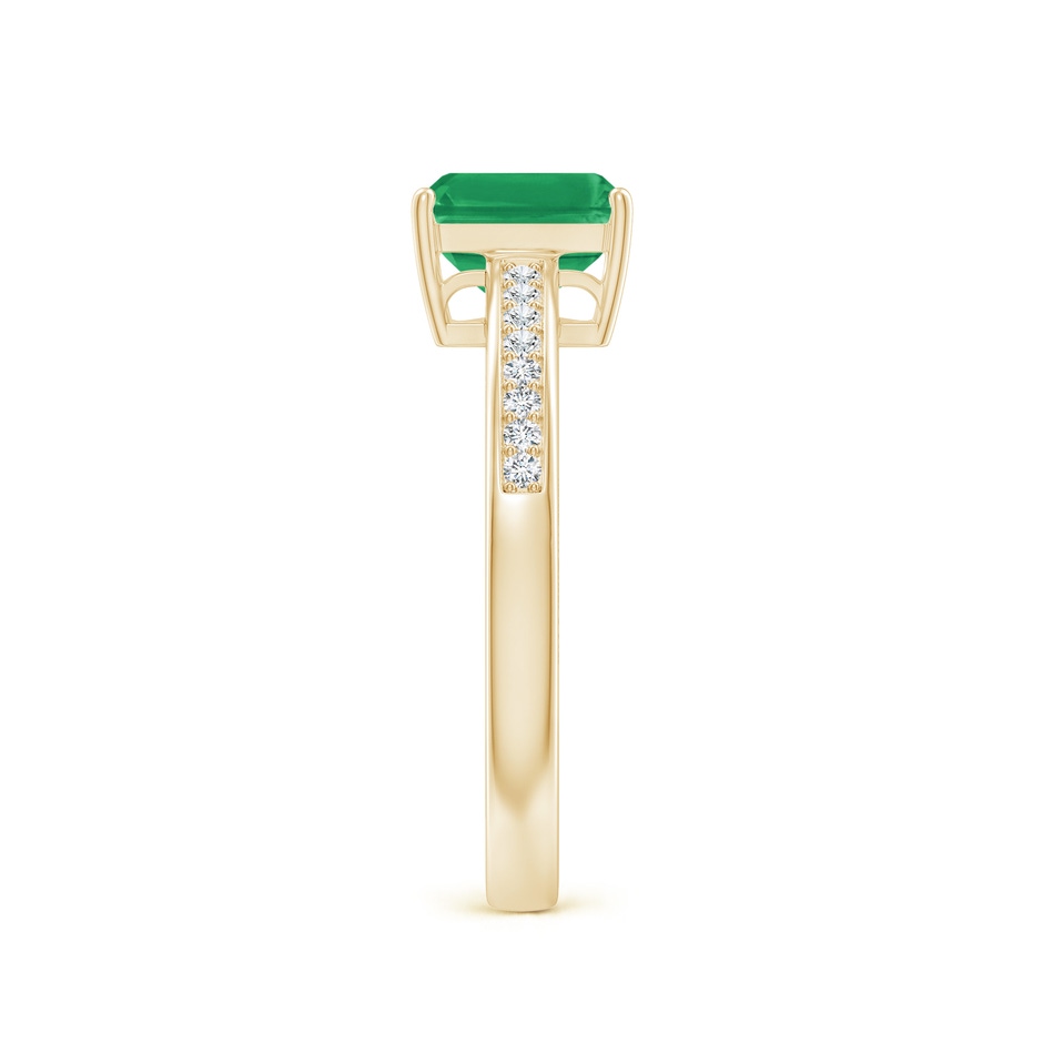 7x5mm A Octagonal Emerald Cocktail Ring with Diamonds in Yellow Gold side 299