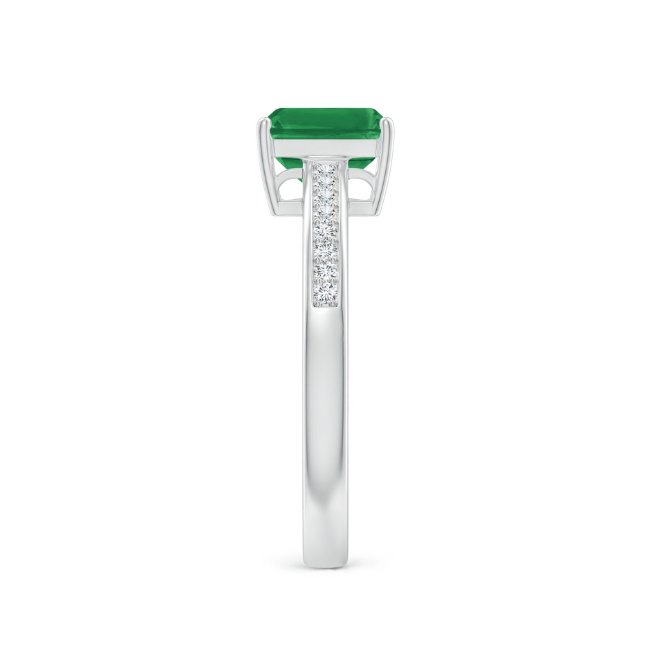 7x5mm AA Octagonal Emerald Cocktail Ring with Diamonds in White Gold side 299