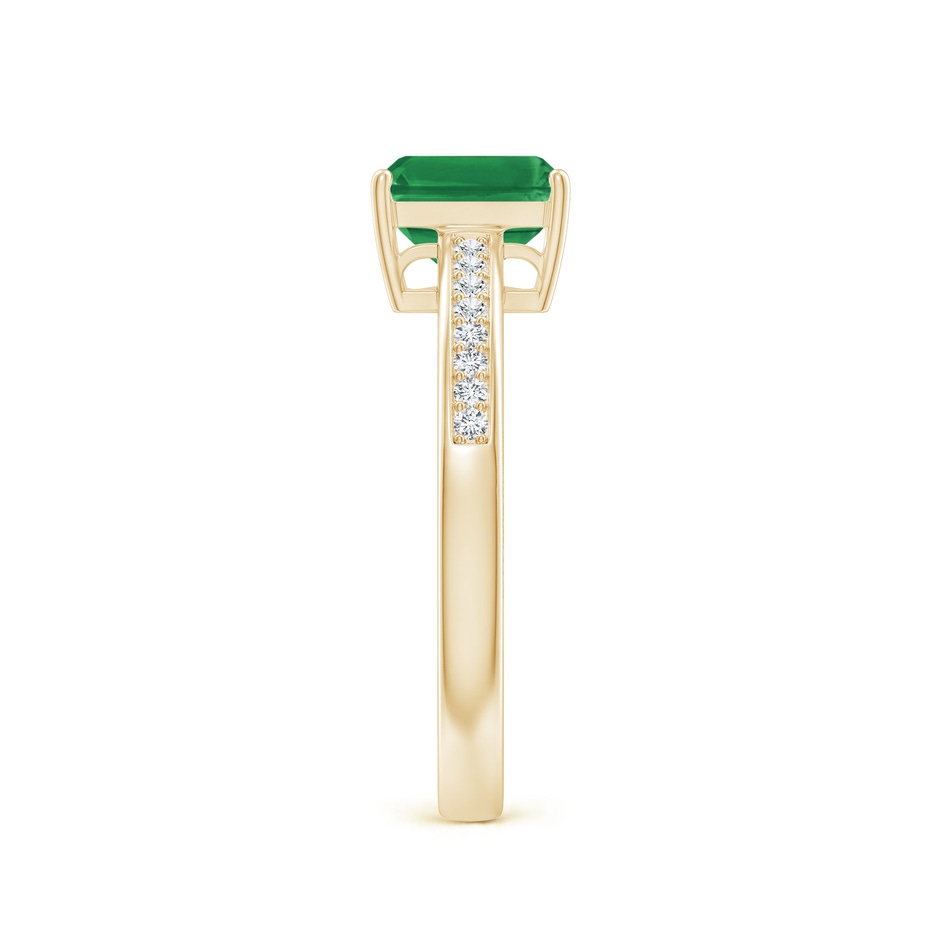 7x5mm AA Octagonal Emerald Cocktail Ring with Diamonds in Yellow Gold side 299