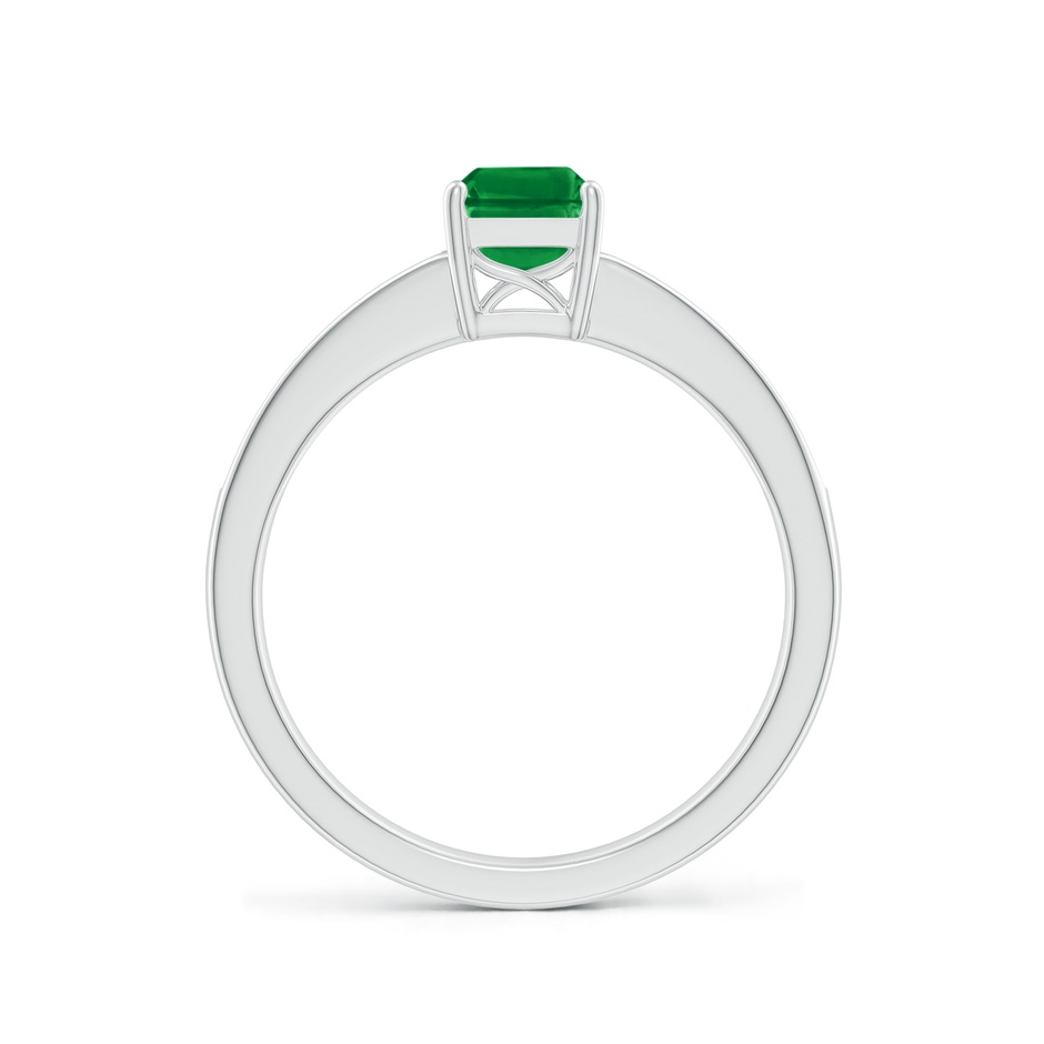 7x5mm AAA Octagonal Emerald Cocktail Ring with Diamonds in White Gold side 199