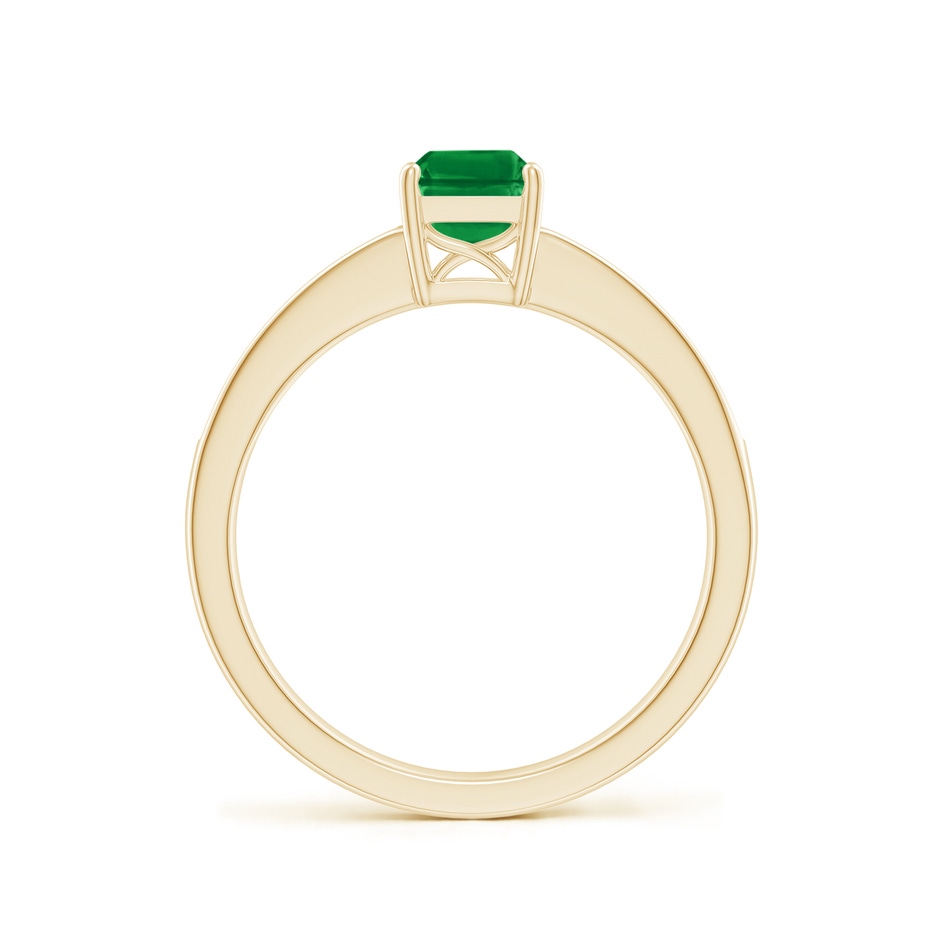 7x5mm AAA Octagonal Emerald Cocktail Ring with Diamonds in Yellow Gold side 199