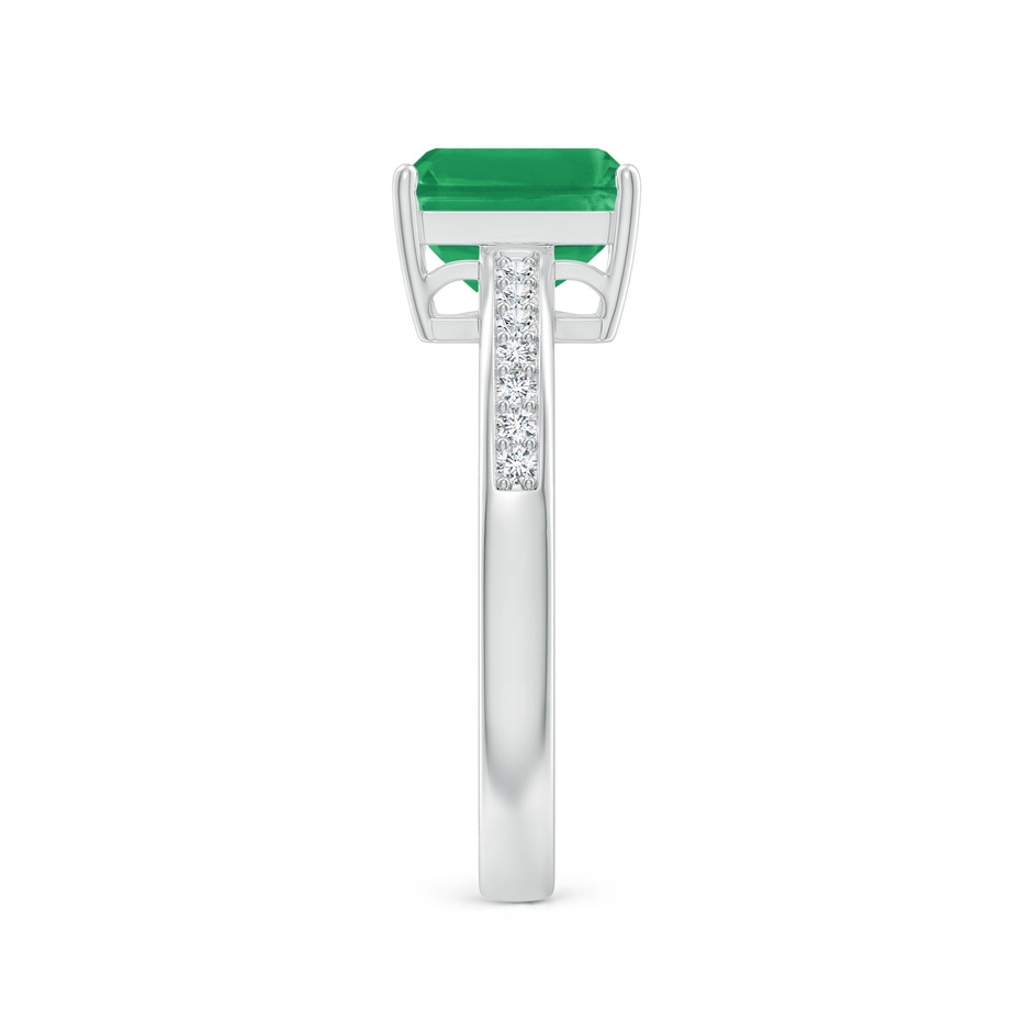 8x6mm A Octagonal Emerald Cocktail Ring with Diamonds in P950 Platinum side 299