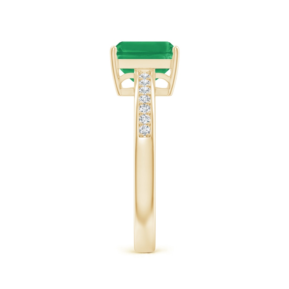 8x6mm A Octagonal Emerald Cocktail Ring with Diamonds in Yellow Gold side 299