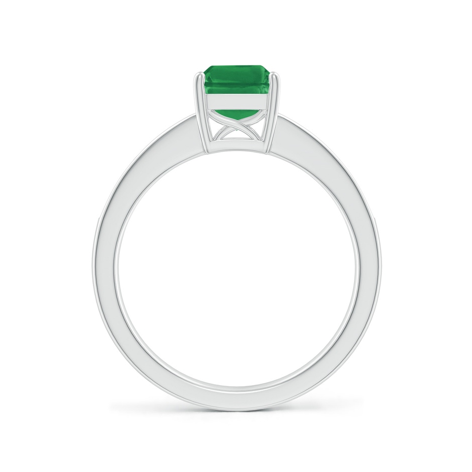 8x6mm AA Octagonal Emerald Cocktail Ring with Diamonds in White Gold side 199