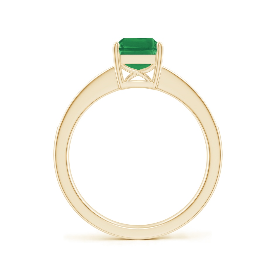 8x6mm AA Octagonal Emerald Cocktail Ring with Diamonds in Yellow Gold side 199
