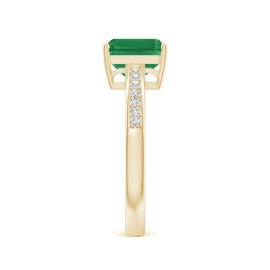 8x6mm AA Octagonal Emerald Cocktail Ring with Diamonds in Yellow Gold side 299