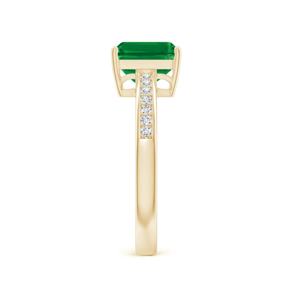 8x6mm AAA Octagonal Emerald Cocktail Ring with Diamonds in Yellow Gold side 299
