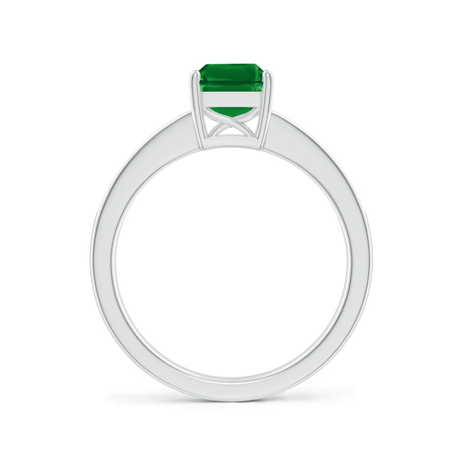 8x6mm AAAA Octagonal Emerald Cocktail Ring with Diamonds in White Gold side 199