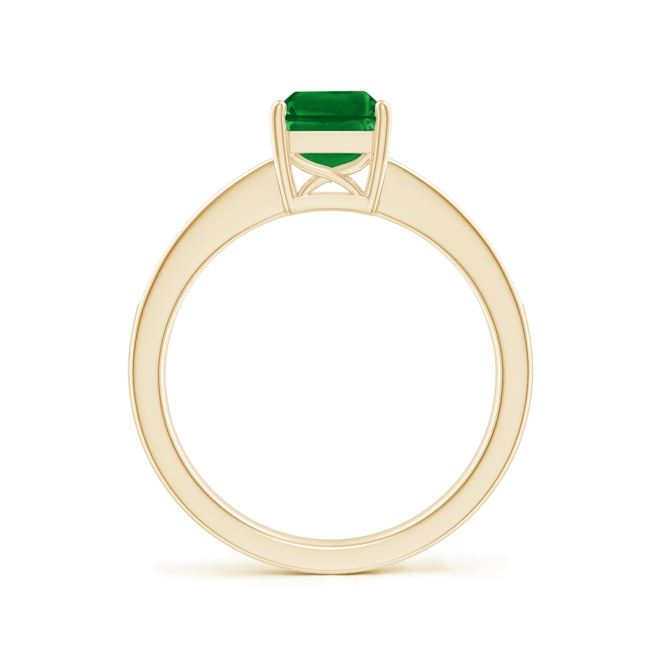 8x6mm AAAA Octagonal Emerald Cocktail Ring with Diamonds in Yellow Gold side 199