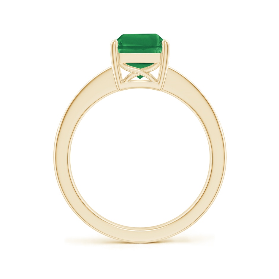 9x7mm AA Octagonal Emerald Cocktail Ring with Diamonds in Yellow Gold side 199