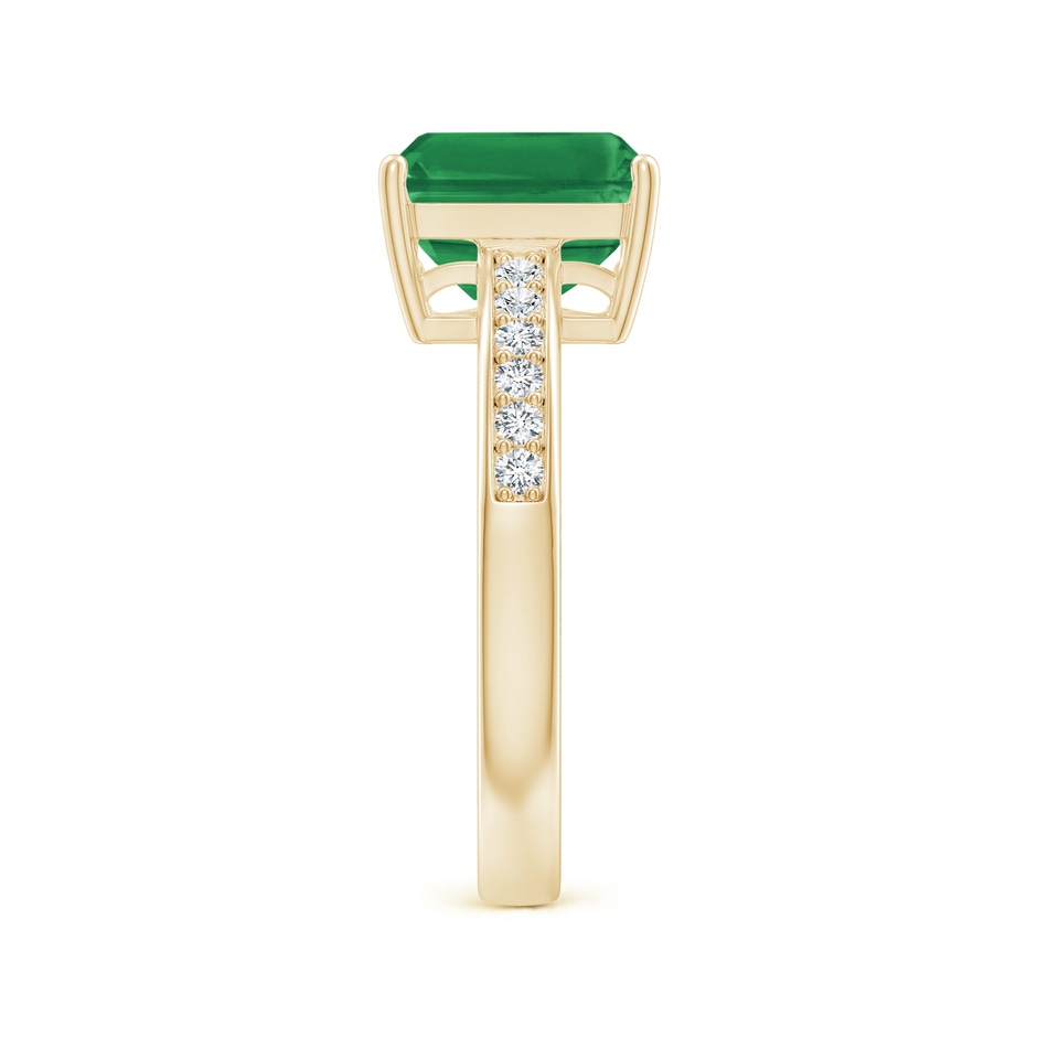 9x7mm AA Octagonal Emerald Cocktail Ring with Diamonds in Yellow Gold side 299