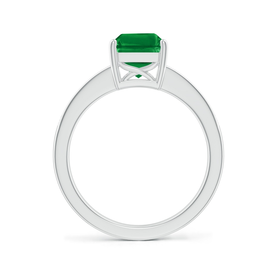 9x7mm AAA Octagonal Emerald Cocktail Ring with Diamonds in P950 Platinum side 199