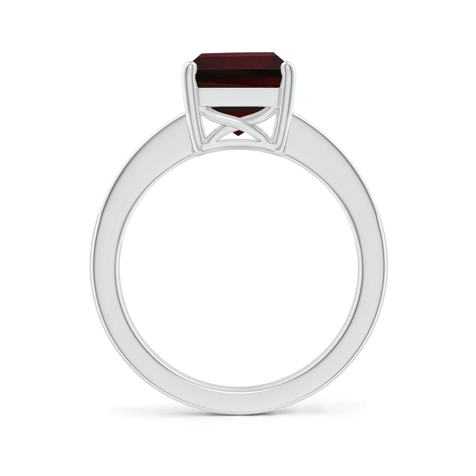 10x8mm A Octagonal Garnet Cocktail Ring with Diamonds in White Gold side 199