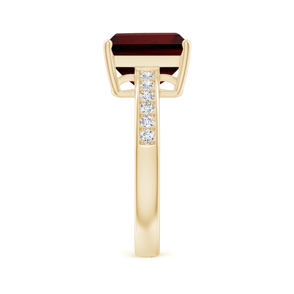 10x8mm AA Octagonal Garnet Cocktail Ring with Diamonds in Yellow Gold side 299