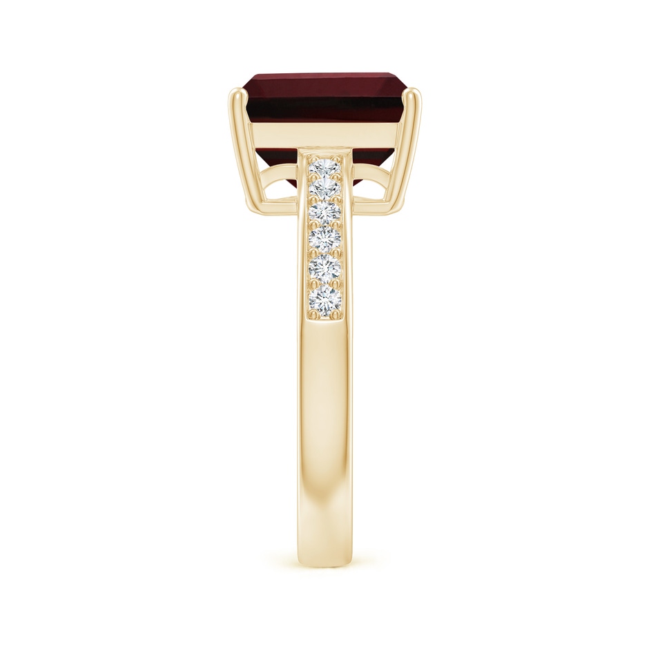 10x8mm AAA Octagonal Garnet Cocktail Ring with Diamonds in 18K Yellow Gold side 299
